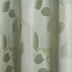 Curtina Bramford Jacquard Lined Tape Top Curtains - Green