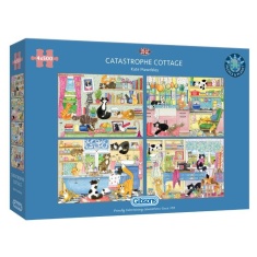 Gibsons Catastrophe Cottage 4 x 500 Jigsaw Puzzle Gibsons Catastrophe Cottage 4 x 500 Jigsaw Puzzle