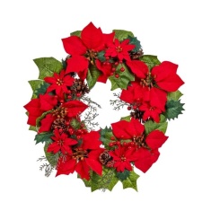 Smart Garden Poinsettia Wreath - 60cm