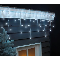 LED Icicle Twinkle Lights 2000cm White & Cool White