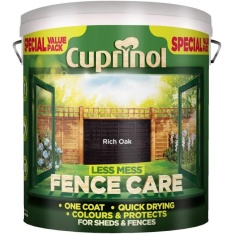 Cuprinol Less Mess 6L Fence Care - Rich Oak Cuprinol Less Mess 6L Fence Care - Rich Oak