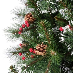 Ipswich Pine Snowy Decorated Artificial Christmas Tree