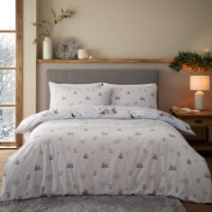 Catherine Lansfield Brushed Winter Animals White Duvet Set