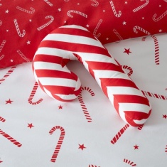 Catherine Lansfield Christmas Candy Cane Shaped Cushion