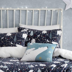 Fusion Starry Night Velvet Filled Cushion - Blue