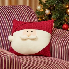 Santa Christmas Cushion - Red