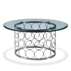 Bacall Round Glass Coffee Table Bacall Round Glass Coffee Table