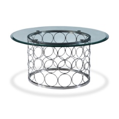 Bacall Circular Glass Coffee Table Bacall Circular Glass Coffee Table