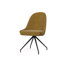 Akante Miami Swivel Dining Chair - Ochre Yellow