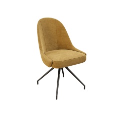Akante Miami Swivel Dining Chair - Ochre Yellow
