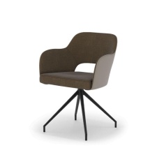 Akante Chicago Swivel Dining Chair - Taupe