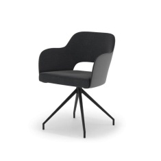 Akante Chicago Swivel Dining Chair - Charcoal