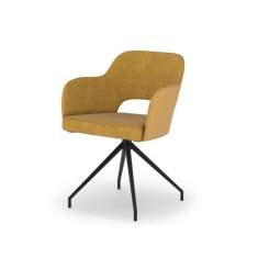 Akante Chicago Swivel Dining Chair - Ochre Yellow