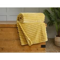 Deyongs Radley Ribbed Silky Soft Throw - Ochre