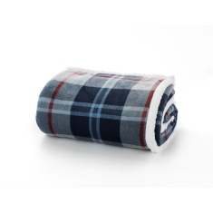 Deyongs Douglas Check Sherpa Reverse - Navy & Grey