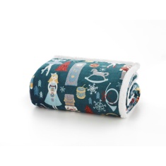Deyongs Nutcracker Printed Fleece Sherpa Reverse - Green