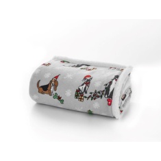 Deyongs Christmas Dogs Printed Fleece Sherpa Reverse - Multi