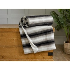 Deyongs Sherbrook Ultra Soft Striped Faux Fur Throw - Mink