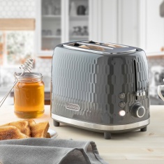 Daewoo SDA2604GE 2 Slice Honeycomb Toaster - Grey