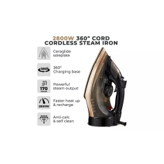 Tower T22022GLD CeraGlide Cord Cordless Steam Iron