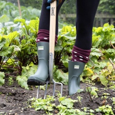 Town & Country Chunky Wellington Socks 4-7 - Aubergine