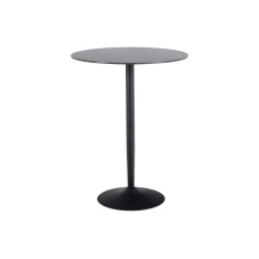 Malta Ceramic Round Bar Table - Matt Black