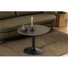 Malta Ceramic Round Coffee Table - Matt Black Malta Ceramic Round Coffee Table - Matt Black