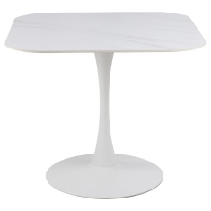 Malta Square Ceramic 90cm Dining Table - White