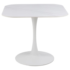 Malta 90cm Dining Table - White Ceramic