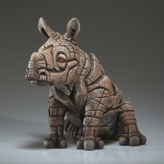 Edge White Rhinoceros Calf Sculpture