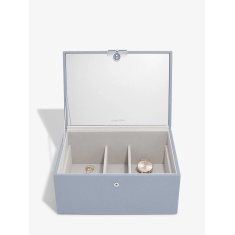Stackers Two Tone Jewellery Box - Dusky Blue