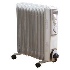 Daewoo HEA1145GE 2500W Oil Filled Portable Radiator - White