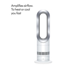 Dyson AM09 White Hot+Cool Jet Focus Fan - White/Nickel