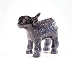 Tilnar Art Brushed Black Highland Cow XL