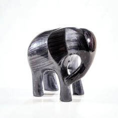 Tilnar Art Brushed Black Elephant - XL Tilnar Art Brushed Black Elephant - XL