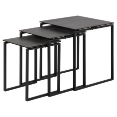 Katrine Ceramic Nest Of Table - Black Katrine Ceramic Nest Of Table - Black