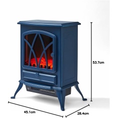 Warmlite WL46018MB Stirling 2kW Electric Stove Fire - Midnight Blue