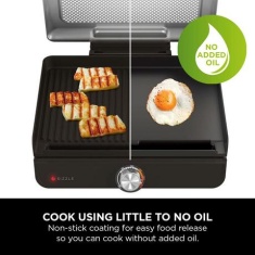 Ninja GR101UK Sizzle Grill & Flat Plate - Black