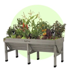 VegTrug Medium Classic Raised Planter - Grey Wash Wood