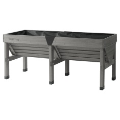 VegTrug Medium Classic Raised Planter - Grey Wash Wood