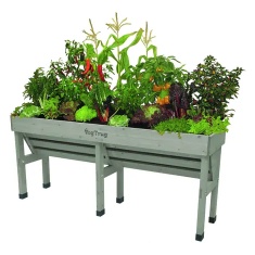 VegTrug Medium Wall Hugger Raised Planter - Grey Wash Wood