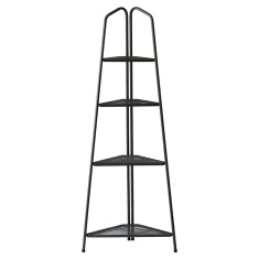 VegTrug 4 Tier Metal Corner Plant Stand - Black