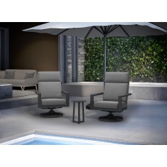 Supremo Melbury Dual Swivel Chair Set - Grey