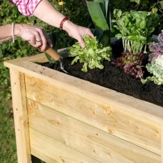 Zest Garden Deep Root Wooden Planter - 1.8m