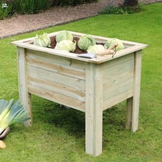 Zest Garden Deep Root Wooden Planter - 1m