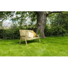 Zest Garden Freya 3 Seater Wooden Bench