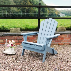 Zest Garden Jasmine Wooden Folding Chair - Light Grey