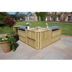 Zest Garden Terazza Wooden Outdoor Kitchen - Corner Unit