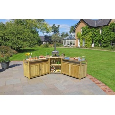 Zest Garden Terazza Wooden Outdoor Kitchen Set Zest Garden Terazza Wooden Outdoor Kitchen Set