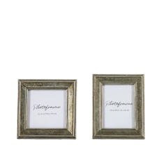 Exbury Set of 2 Mini Photo Frames - Pewter Exbury Set of 2 Mini Photo Frames - Pewter